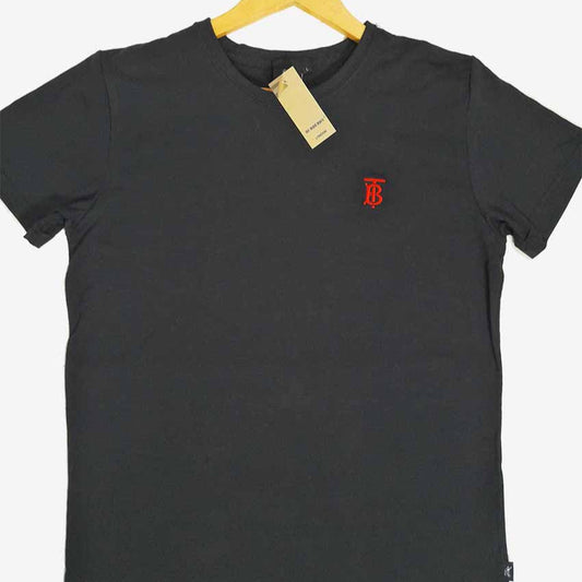 Camiseta Negra de Caballero – Estilo Burberry "TB"