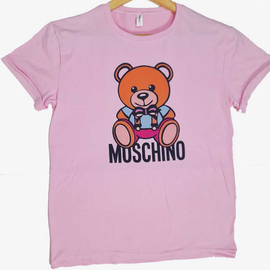 Camiseta rosa oso moschino
