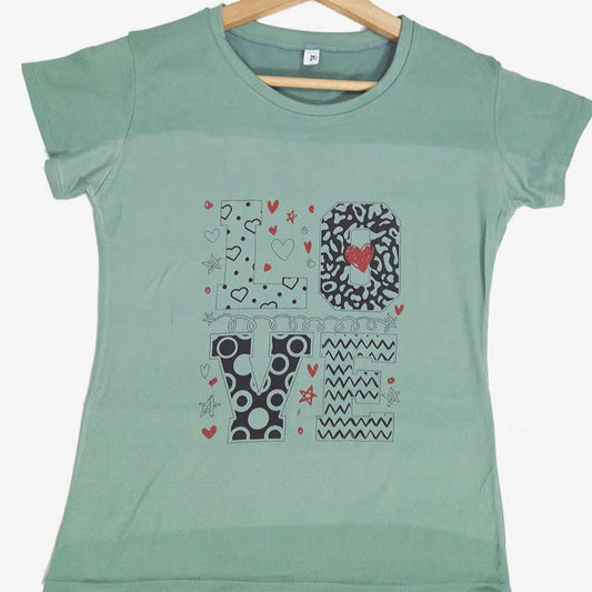 Camiseta verde oliva LOVE