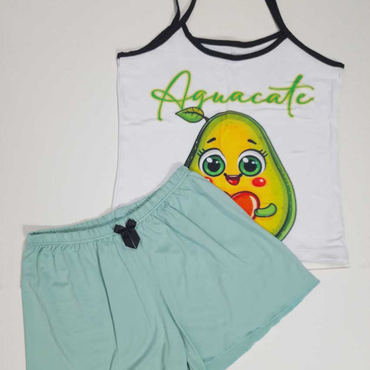 Pijama dama corta  Aguacate