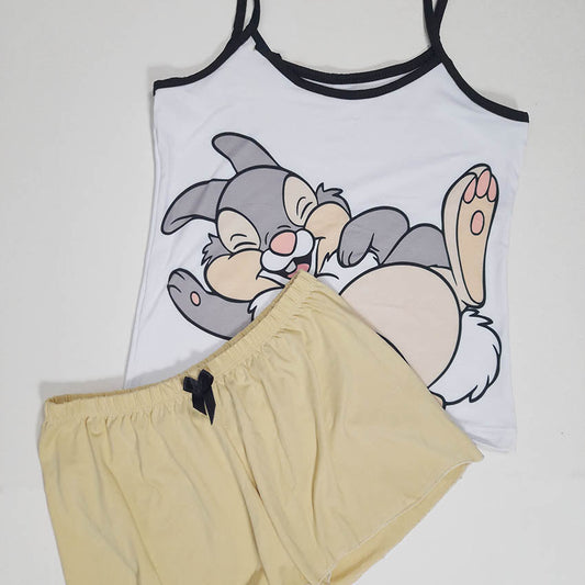Pijama dama corta conejo