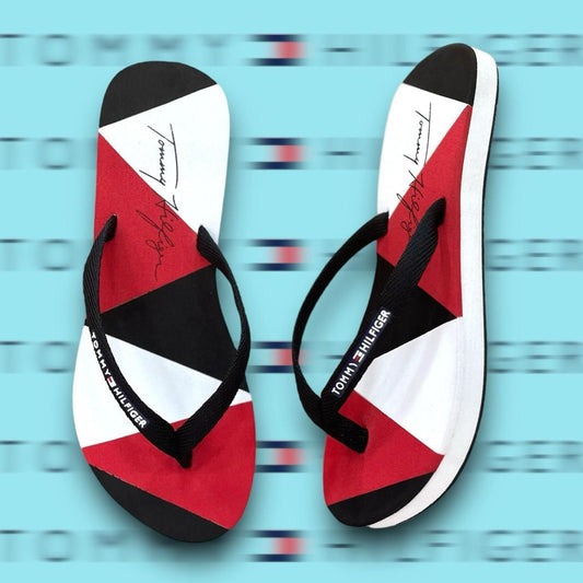 Chanclas dama rojo-negra